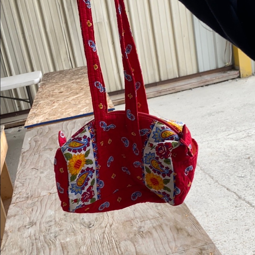 Red hand bag